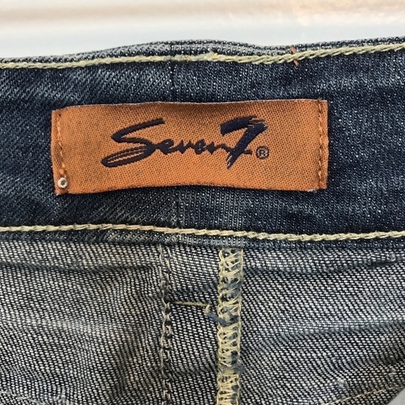 Seven 7 Denim Micro Mini Released Hem Bleach Detail 25 - Picture 5 of 8